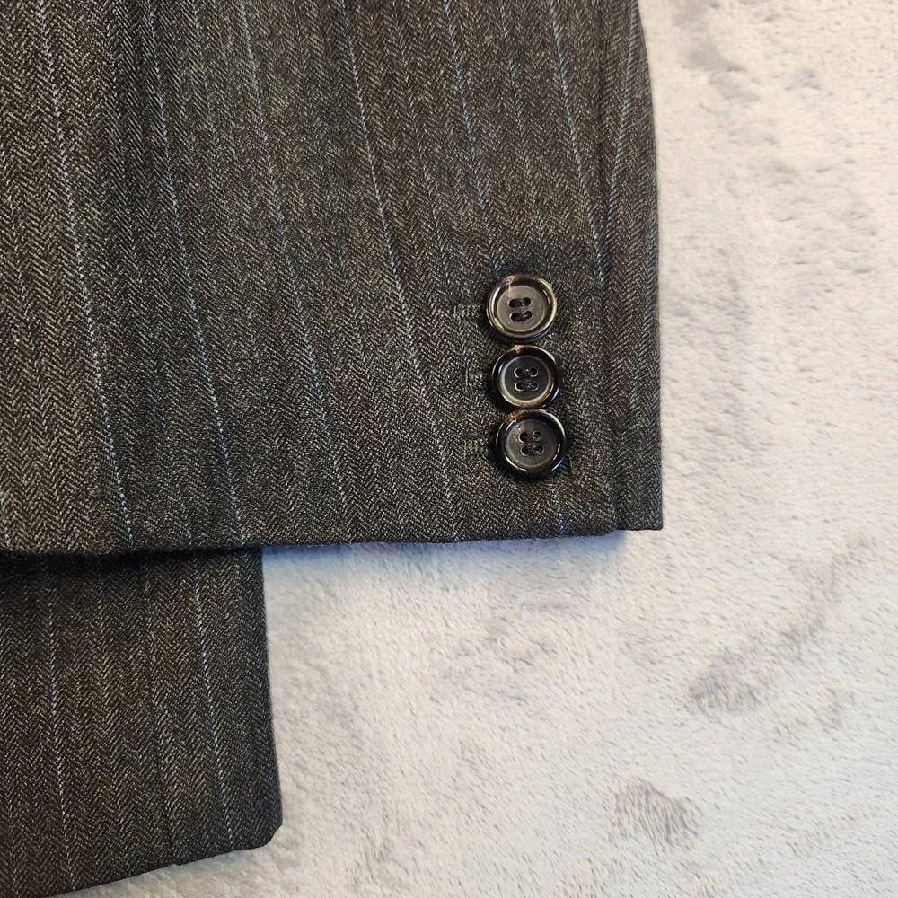 Tonello Men Blazer Jacket IT 56 US 46 Wool Cashmere Pinstripe Made in Italy